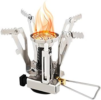 Space Climber Portable Camping Stove, Ultralight Outdoor Automatic Ignitable Collapsible Mini Powerful Metal Cooking Burner, Suitable For Camping, Hiking, Backpackers, 3000W