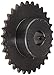 Tsubaki 35B30FL Finished Bore Sprocket, Single Strand, Hardened Teeth, Inch, #35 ANSI No., 3/8