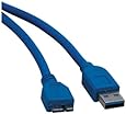 Tripp Lite U326-006 USB 3.0 Super Speed 5Gbps  (A Male to Micro B Male) Device Cable (6 Feet, Blue)