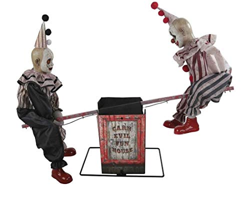 See Saw Clowns Animated Prop Clown Seesaw Halloween Haunted Decoration Carnival