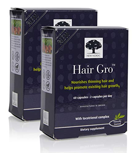 New Nordic Hair GRO, 60 Capsules (Pack of 2)