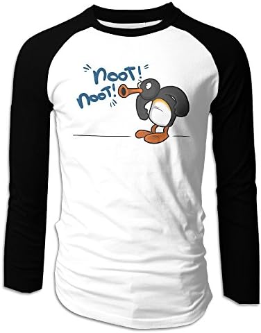 Men's Long Sleeve Raglan Shirts Pattern Pingu On Thin Ice