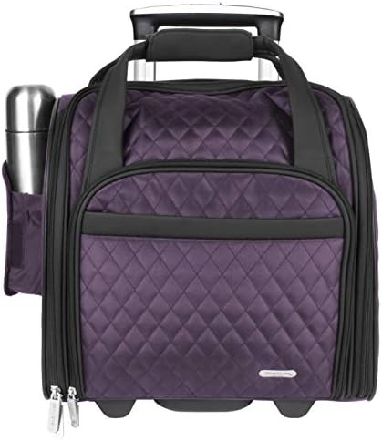 purple underseat luggage