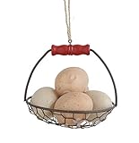 Creative Co-op Farmhouse Eggs Basket Hanging Ornament