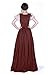Reminisce Boho Set Renaissance Madrigal Medieval Irish Costume Chemise and Over Dress (S/M, Burgundy)