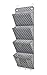 Hanging Wall Organizer,VNOM 4 Pockets Wall Mount Over The Door Office Supplies Storage Mail Organizer for Notebooks,Planners,File Folders (Fish Scale Pattern)