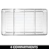 mDesign-Food-Storage-Container--Kitchen-Storage-Box-Divided-into-4-Compartments--Kitchen-Organiser-for-Spices-Jars-Packets-and-More--Clear mDesign Food Storage Container — Kitchen Storage Box Divided into 4 Compartments — Kitchen Organiser for Spices, Jars…