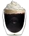 Moderna Artisan Series Double Wall 8 oz Beverage Glasses - Set of 4 Drinking Glasses