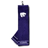Team Golf NCAA Kansas State Wildcats Embroidered Golf Towel, Checkered Scrubber Design, Embroidered Logo