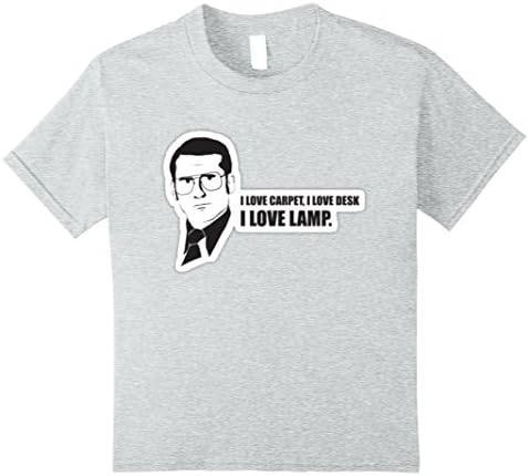 unisex-child I Love Carpet. I Love Desk. I Love Lamp Business World Shirt 8 Heather Grey
