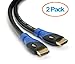 AURUM CABLES 4K HDMI Cable 40ft Long 2 Pack, 4K@60Hz High Speed HDMI Cord with Ethernet, Supports UHD Resolution, ARC, 3D, CL3 Certified - Compatible with HDTV, PC, Laptop, PS3, Xbox, Blu-ray