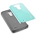 LG G3 Case, RANZ® Grey with Aqua Blue Hard Impact Dual Layer Shockproof Bumper Case For LG G3 VS985 D850 D830 D851
