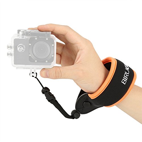 Waterproof Camera Float, BIRUGEAR 2 Pack Foam Floating Wrist Strap for Underwater / Waterproof Cameras - Green and Orange