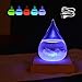 Storm Glass Clear Weather Predictor and Barometer Decoration Unique Home and Office Desktop Gift (LED Base Included!)