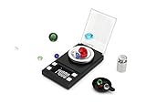 Digital Milligram Pocket Scales 0.001g x 50g, Newest High Precision Jewelry Scale Digital Weight, Mini LCD Pocket Lab Scale with Calibration Weights Tweezers and Weighing Pans