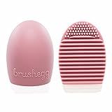 Party Queen makeup Makeup Brush Cleaner Golve Silicone Cosmetic Brush Egg - Premium Quality Handy For Brush Cleaning (1 pcs Pink)
