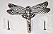 DIY Decor Hub - 6 pcs Antique Silver Dragonfly Decorative Wall Hooks for Hanging Coats, Keys, Towels, Bags, and More