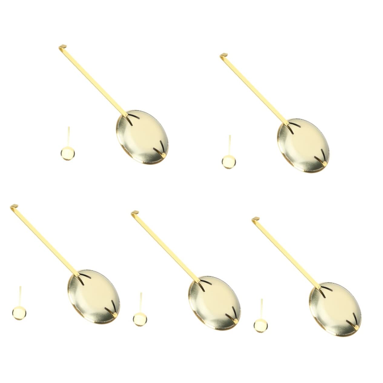 HOMSFOU 5pcs clock mechanism replacement clock movement part metal wall clock pendulum metal grandfather clock pendulum gold wall clock motor kit metal clock pendulum old fashioned Howard