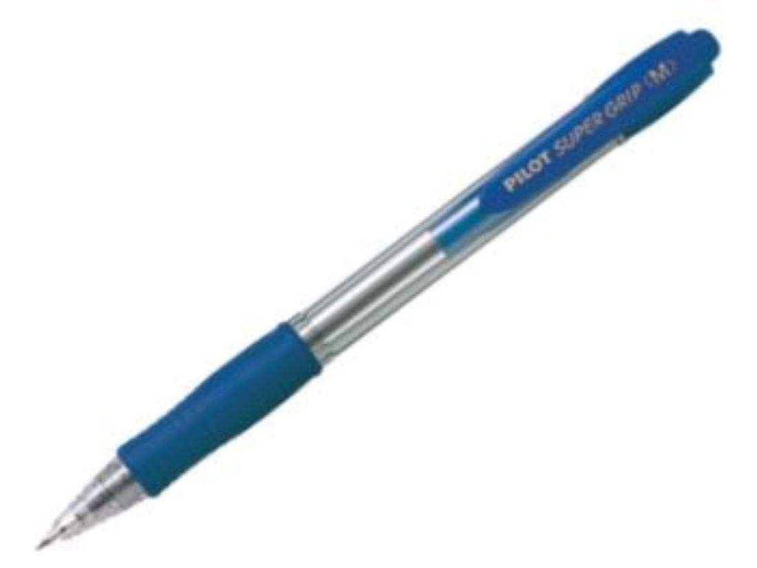 Pilot Supergrip Retractable Ballpoint 1.0 mm Tip (Box of 12) - Blue