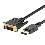 Rankie DisplayPort (DP) to DVI Cable, Gold Plated, 10 Feet