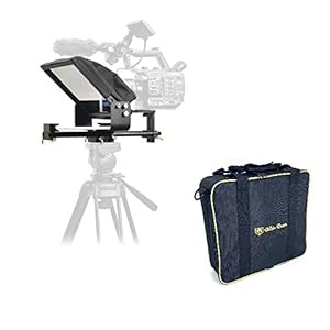 Glide Gear TMP 500 Universal Video Camera Tripod Teleprompter 15mm Rails w/ Carry Case