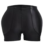 YIANNA Womens Tummy Control Panty Underwear Pads Butt Lifter Shaper Fake Butt, A1117-Black-XL