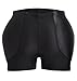 YIANNA Womens Tummy Control Panty Underwear Pads Butt Lifter Shaper Fake Butt, A1117-Black-XL