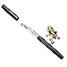 Pen Fishing Rod,Tuscom Portable Mini Telescopic Pocket Fish Pen Aluminum Alloy Fishing Rod Pole + Reel (Black)