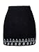 PERSUN Women's High Waist Faux Suede Button Front Plain A-Line Mini Skirt