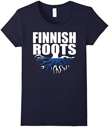 Women's Storecastle Finnish Roots Finland Flag Gift Pride T-Shirt Medium Navy