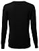 FLORIA Women Button Down Crew Neck Long Sleeve Soft Knit Cardigan Sweater Black M