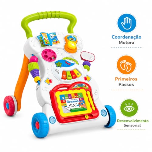 Andador Musical 3 em 1 Infantil | com Luzes, com Sons, Atividades Educativas