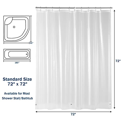 downluxe Waterproof Clear Shower Curtain Liner PEVA Heavy Duty