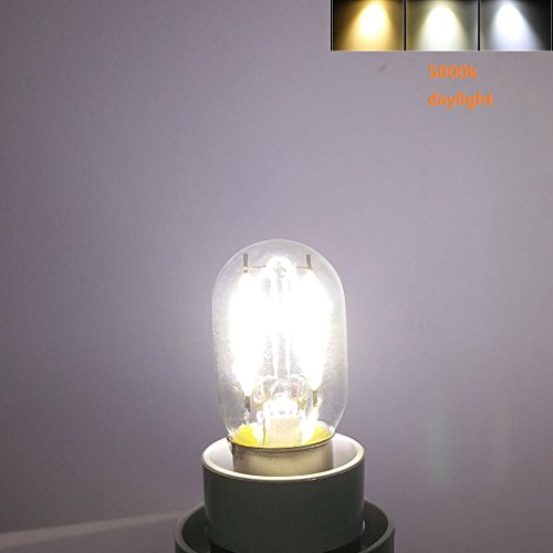 Led Filament Light 1.5w T22 E17 Base Microwave Bulb 125v 20w Equivalent Incandescent Lamps for Refrigerator Microwave Oven Candelabra Lava Desk Light
