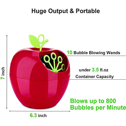 Bubble Machine, Automatic Durable Portable Bubble Blower Maker for Kids,800 Bubbles per Minute,AA Battery Operated with for Christmas Parties Outdoor or Indoor Use - Thumbnail 3