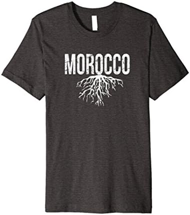 Mens MOROCCO Roots T-Shirt Distressed Design Large Dark Heather