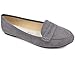 Greatonu Women's Faux Suede Comfort Slip-on Penny Loafer Flat Shoes