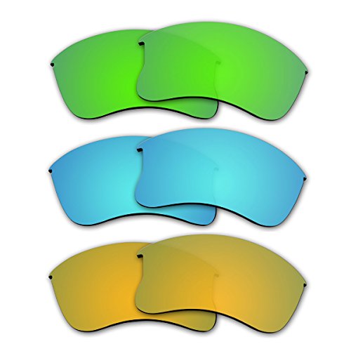 3 Pair Replacement Polarized Lenses for Oakley Flak Jacket XLJ Pack P5