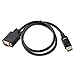 J&D Gold Plated DisplayPort to VGA Cable Adapter, DP to VGA (3 Feet)