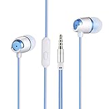 Timkyo 2017 New 3.5mm Stereo Noise Isolating In-Ear Earbuds Headphone with Microphone and Controller for Smartphones (Blue)