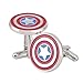 NexgenCover I Love Dad Cufflinks Hero Cuff-links Red Black Cufflinks (Hero Captain America Cufflinks Marvel Comics Formal Wear)
