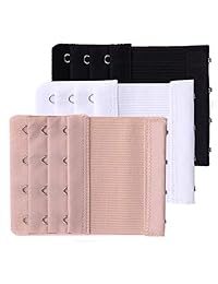 AKRover 6 piezas Sujetador elástico suave y cómodo para dama, extensor, 4 ganchos, 3 filas, sujetador extensor