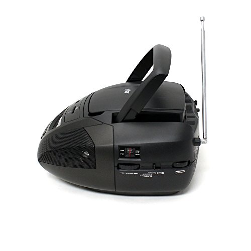 Tyler-Portable-Stereo-MP3CD-Boombox-Player-TAU102-BK-with-Mega-Bass-Sound-Text-Display-AMFM-Stereo-USBSDMMC-and-AUX-Inputs-Black