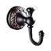 Leyden Brass Towel Hooks, Oil Rubbed Bronze Robe Hooks Antique for Bathroom Cloakroom Kitchen