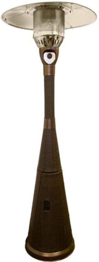 Woven Wicker Patio Heater with Wheel | 47000 BTU, All-Weather Propane Gas Heater Outdoor