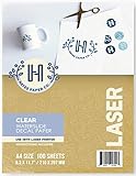 Hayes Paper Co. Waterslide Decal Paper Laser Clear