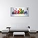 Wieco Art Cityscape Extra Large Colorful City 100% Hand Painted Modern Gallery Wrapped Abstract Landscape Oil Paintings on Canvas Wall Art Ready to Hang for Living Room Bedroom Home Decorations
