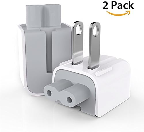 AC Power Adapter US Wall Folding Plug Duck Head (2 pack), SEOYO Charge Adapter US Standard Plug Duck Head for MacBook Pro/MacBook Air/Mac Ibook/Iphone/Ipod/etc.（white）