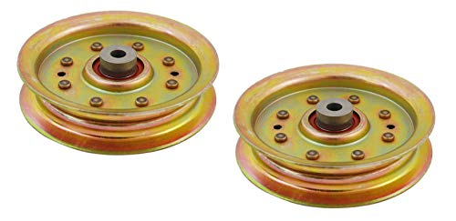 Pack of 2 Heavy-Duty Flat Idler Pulley Replaces Cub Cadet 956-04129 956-04129C 756-04129B 756-04129C MTD 753-08171 756-04129B 756-04129C 956-04129 956-04129C Fits 38" 42" 46" 54" Decks (2)