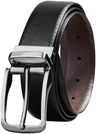 Savile Row Men's Top Grain Leather Belt Fashion Design Reversible Buckle_Size 36